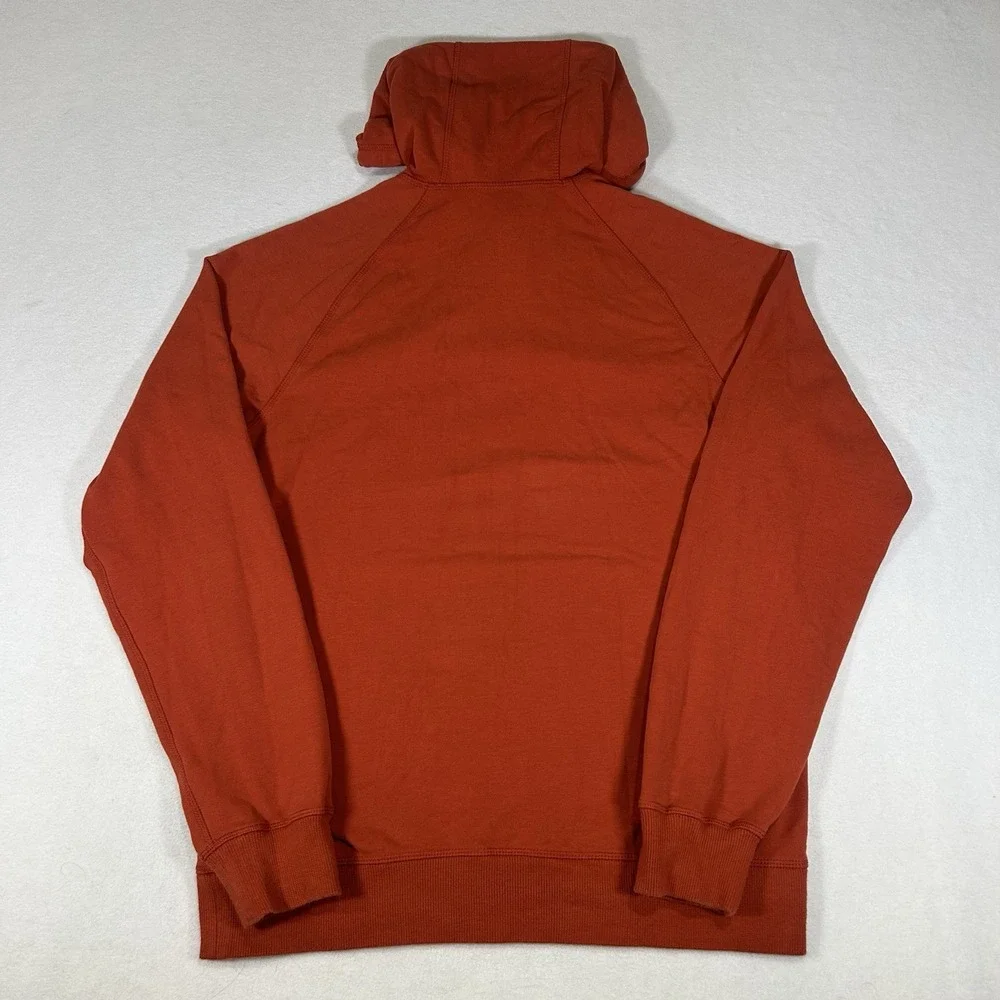 L.L.‎ Bean Comfort Camp Graphic Hoodie Mens Medium Orange Stretch Sweatshirt